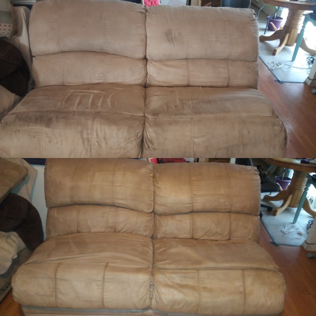 Before and After Upholstery Cleaning